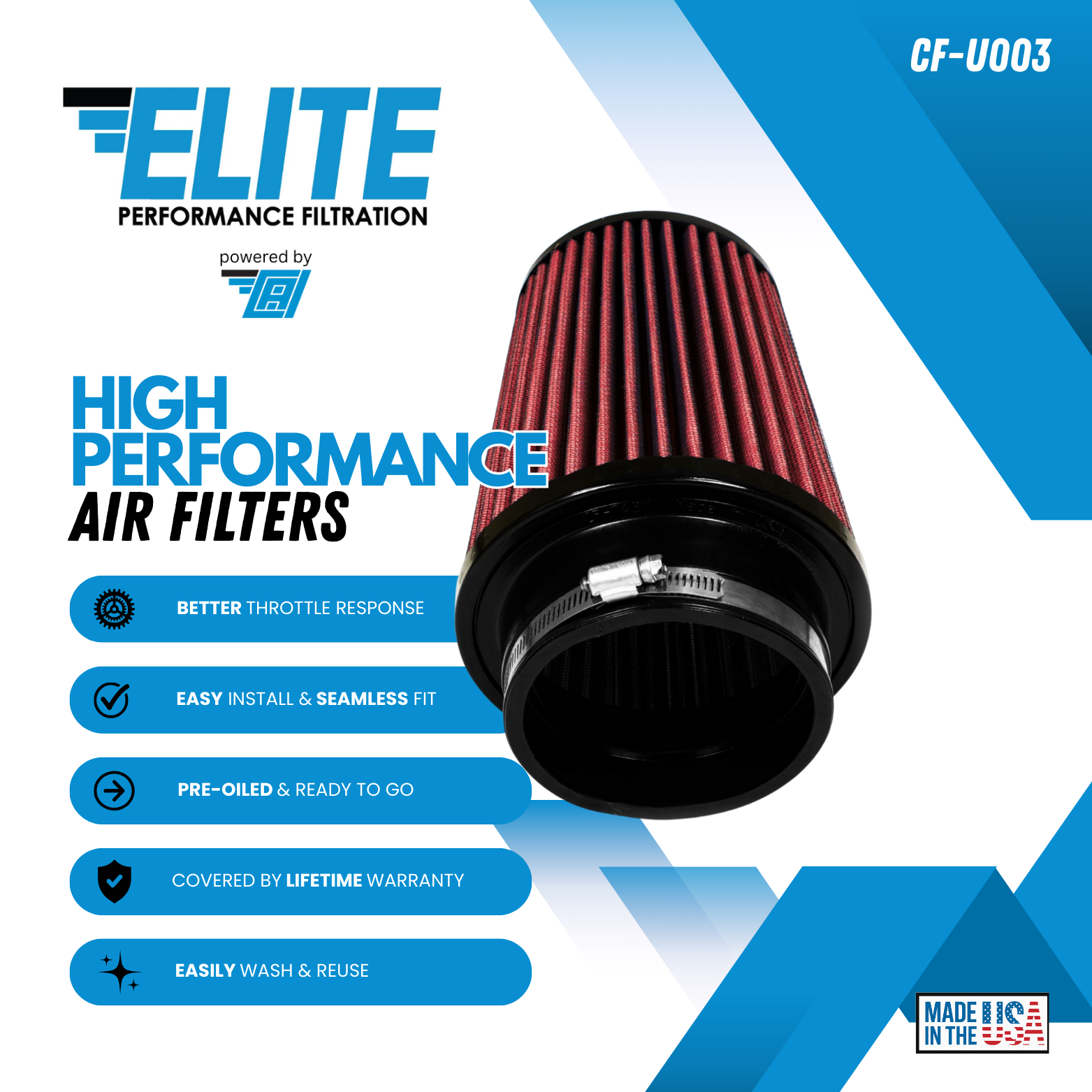 Universal High Performance Air Filter – CF-U003 - Image 3