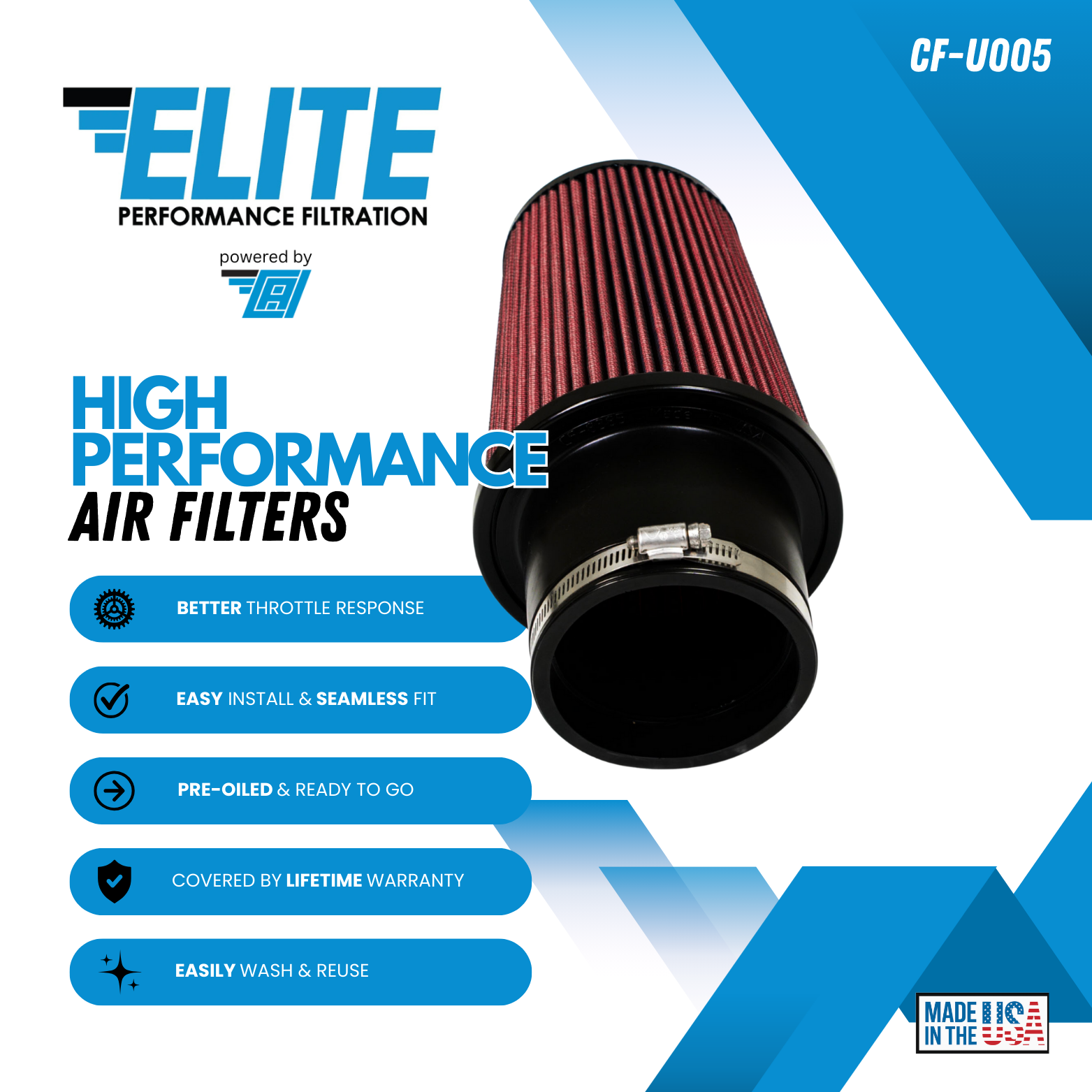 Universal High Performance Air Filter – CF-U005 - Image 3