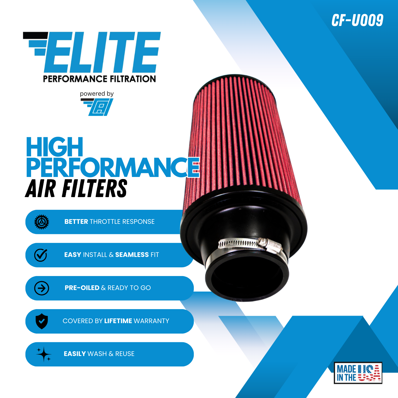 Universal High Performance Air Filter – CF-U009 - Image 3