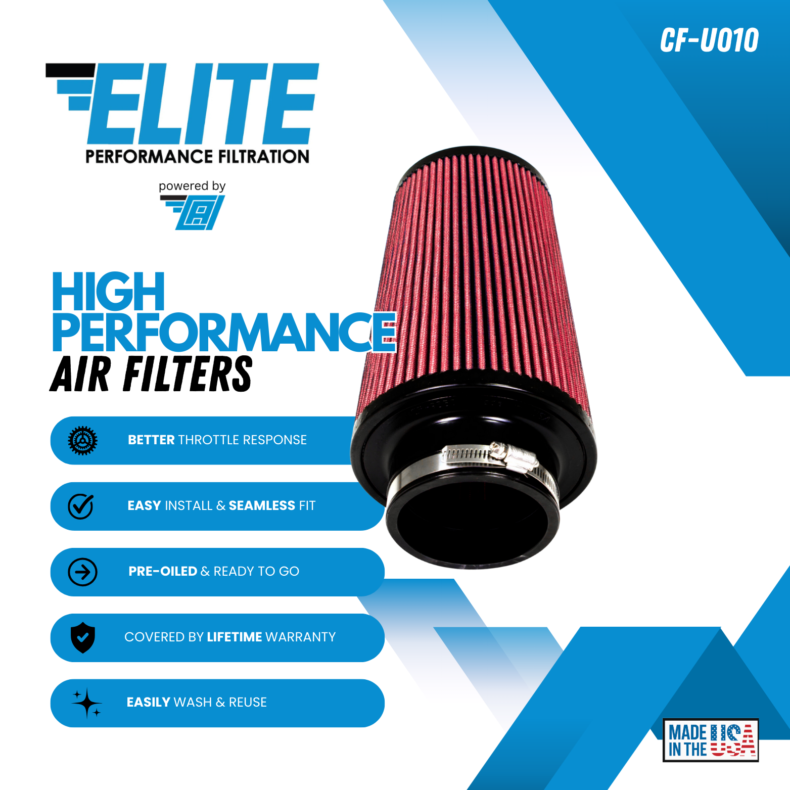 Universal High Performance Air Filter – CF-U010 - Image 3