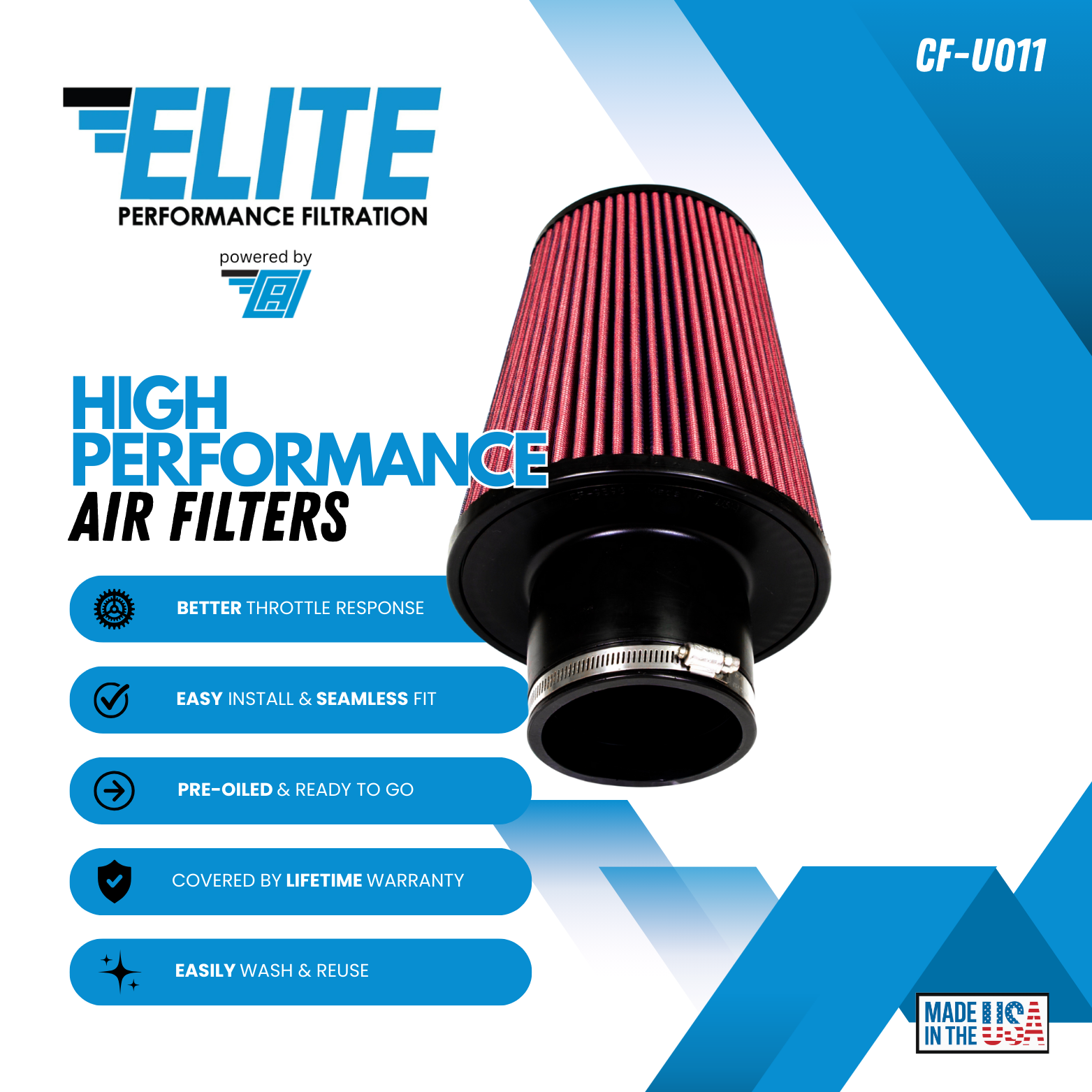 Universal High Performance Air Filter – CF-U011 - Image 3