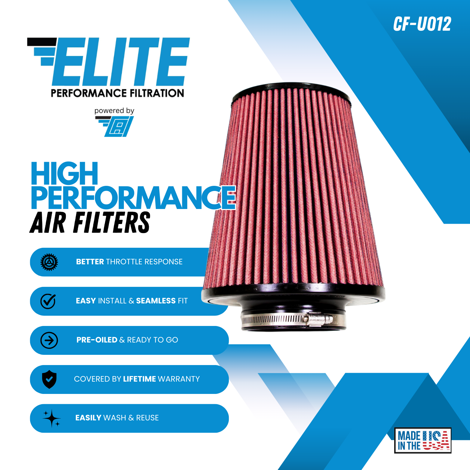 Universal High Performance Air Filter – CF-U012 - Image 3